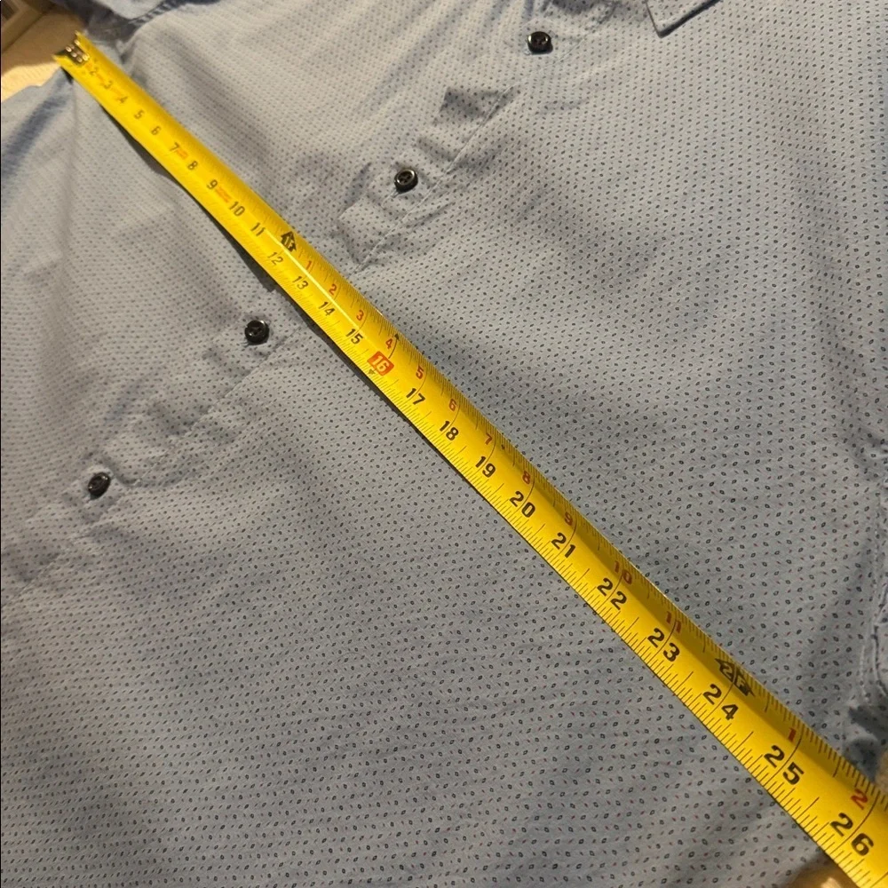 Perruzo Men's Blue Geometric design Button-Up Shirt. Dress or Casual. Size 3XL.